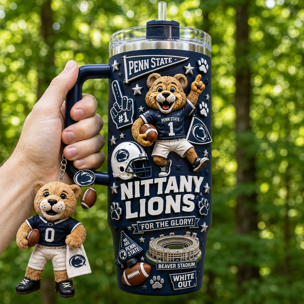 PSU Spirit Collage - Mascot, Pennants and Navy Typography Tumbler - main - 110d-4e81-b825-c488a4537999