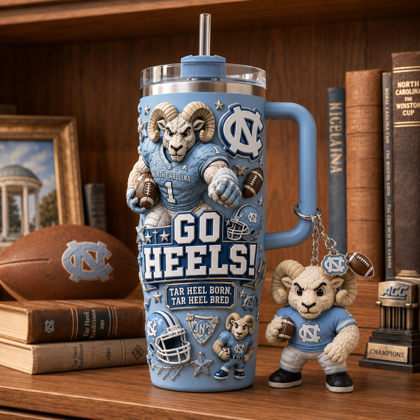 UNC Collage Attitude - Go Heels Mascot Tumbler - main - 602d-4f62-b2a5-af7ba68bf110