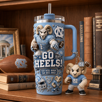 UNC Collage Attitude - Go Heels Mascot Tumbler