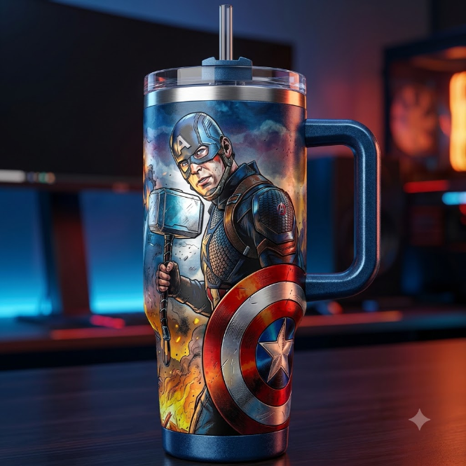 Worthy Stance - Cap Hammer and Shield Tumbler