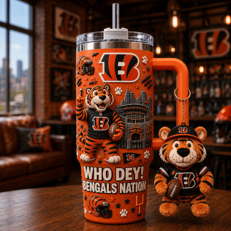 Who Dey Roar - CIN Mascot Collage Tumbler
