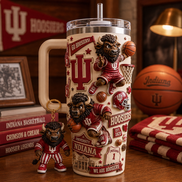 IU Crimson Collage - Mascot in Full Motion Tumbler - main - image-aug-12-2026-03-16-38-pm-1
