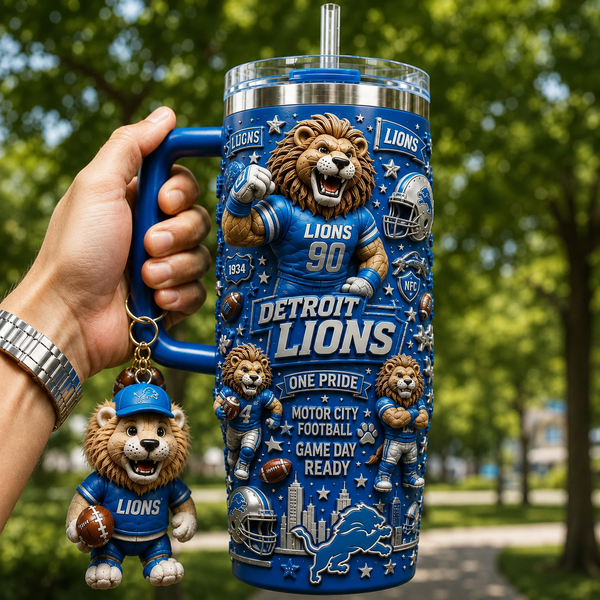 DET Motor City Roar - Layered Mascot Collage Tumbler - main - image-aug-12-2026-06-18-26-pm-1