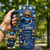 DET Motor City Roar - Layered Mascot Collage Tumbler
