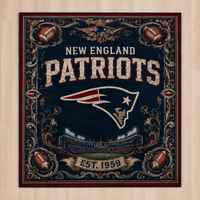 NE Heritage Crest - Vintage Bordered Statement Rug