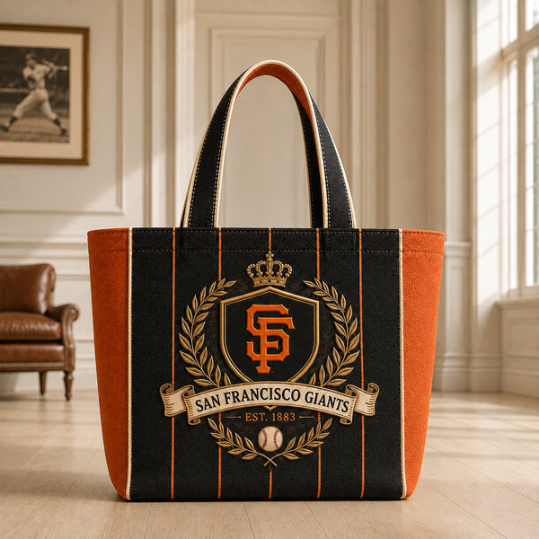SF Heritage Crest - Pinstripe Emblem Tote Bag - main