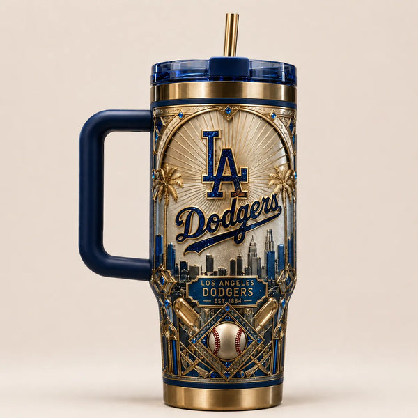 LAD Gilded Skyline - Art Deco Drinkware Statement - main