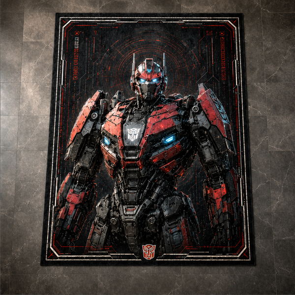 OP Sentinel Stance - Crimson and Graphite Statement Rug - main