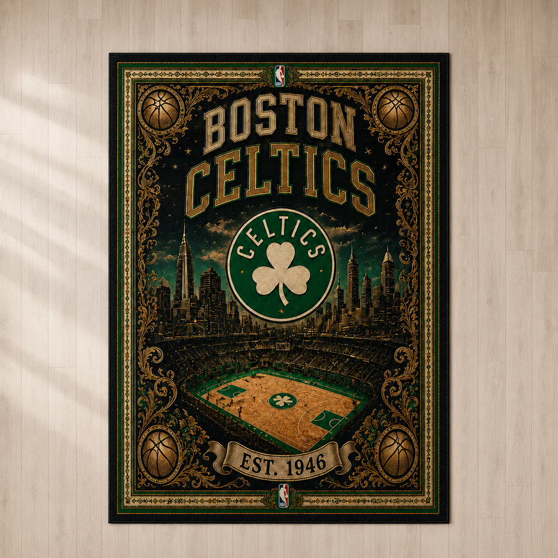 BOS Heritage Emblem - Ornate Bordered Statement Rug