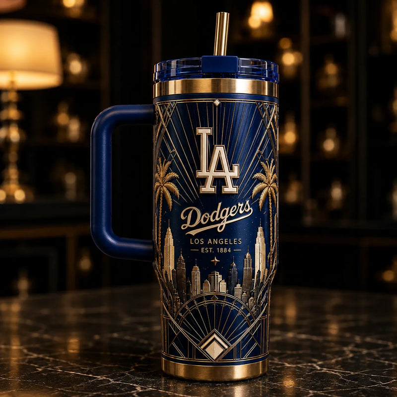 LAD Deco Skyline - Navy and Gold Tumbler