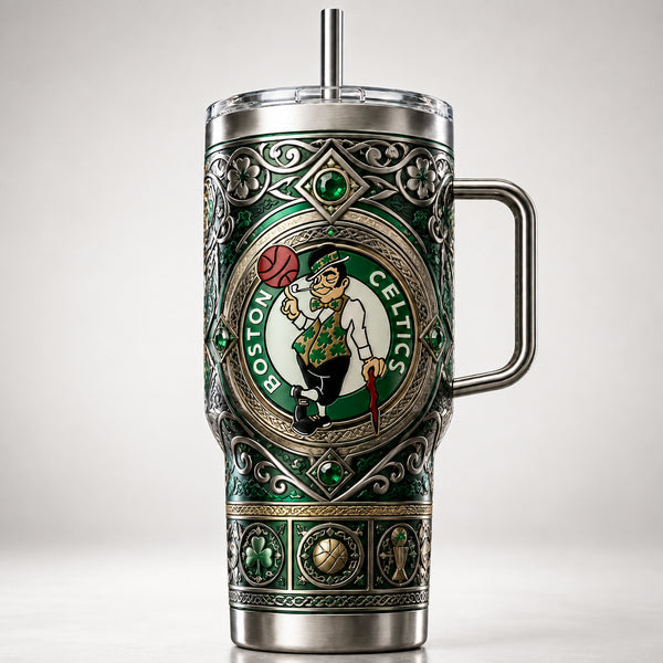 BOS Emblem Heritage - Green and Silver Wraparound Tumbler - main