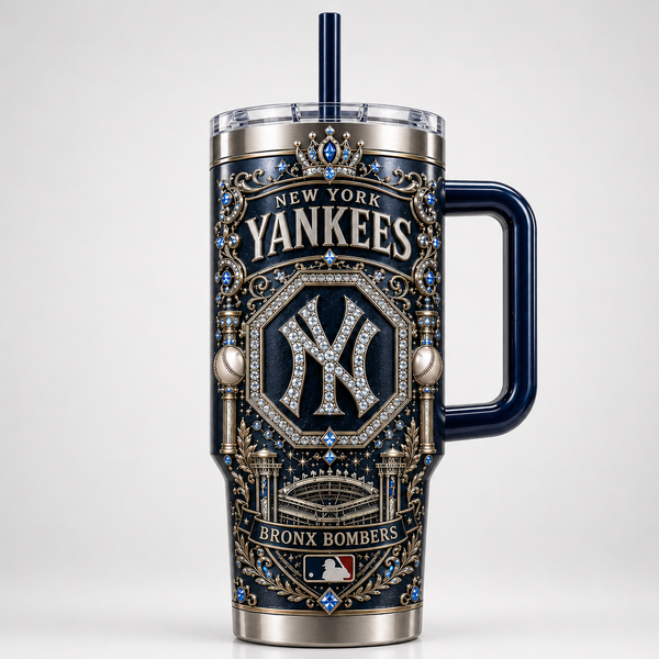 NYY Interlocked Emblem - Navy, Gilt and Ornament - main
