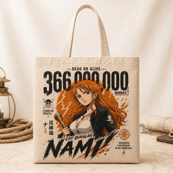 Cat Burglar Nami - A Wanted Poster Study in Orange and Ink - main