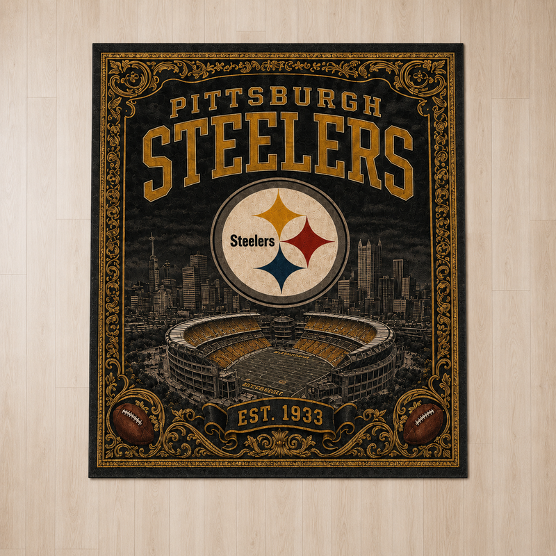 PIT Heritage Emblem - Vintage Stadium Statement Rug