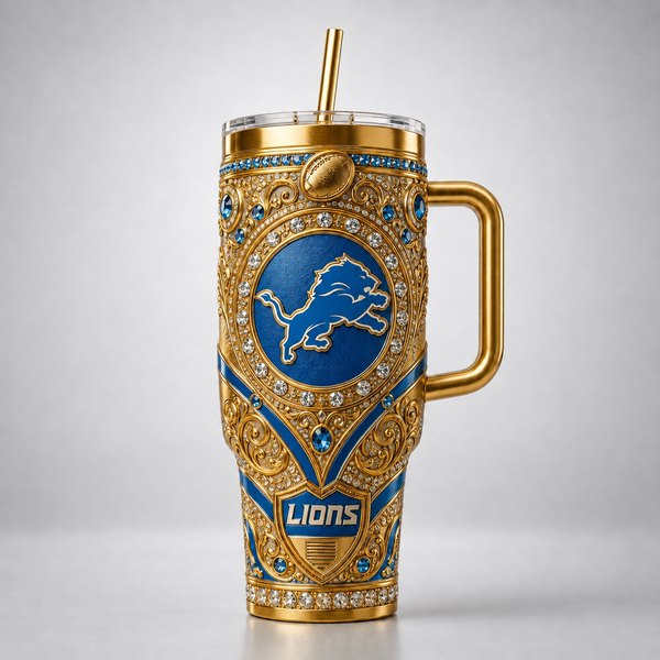 DET Gilded Heraldry Tumbler - Ornamental Crest Composition - main