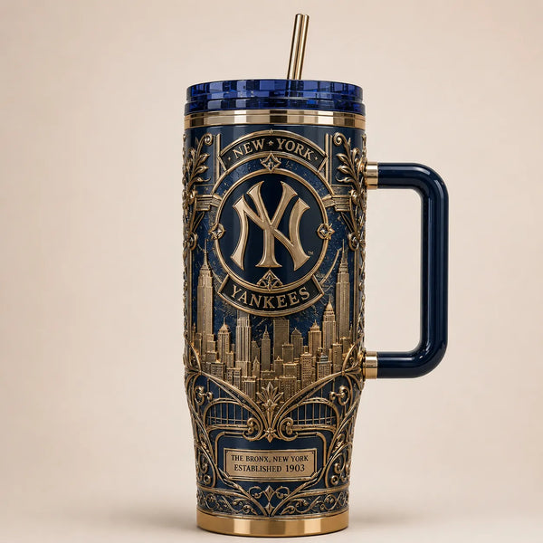 NYY Gilded Skyline - Engraved-Look Heritage Tumbler - main