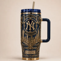 NYY Gilded Skyline - Engraved-Look Heritage Tumbler