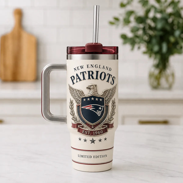 NE Heraldic Crest - Ivory Collegiate Tumbler - main