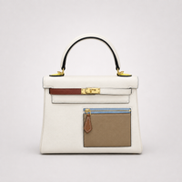 Quiet Colorblock - A Cream Handbag With Attitude in the Details