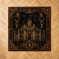 Castle of the Crimson Crest - A Heraldic Floor Composition