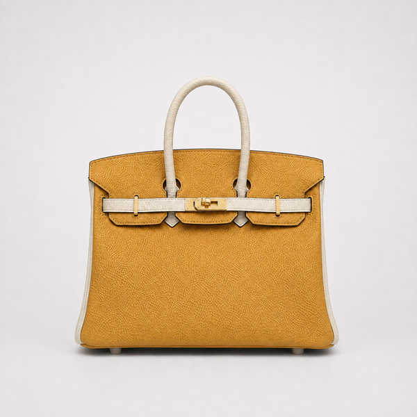 Amber & Ivory - Two-Tone Structured Handbag - main