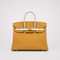 Amber & Ivory - Two-Tone Structured Handbag
