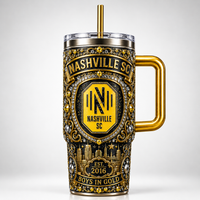 NSH Gold Crest Tumbler - Heraldic Black and Gold Study