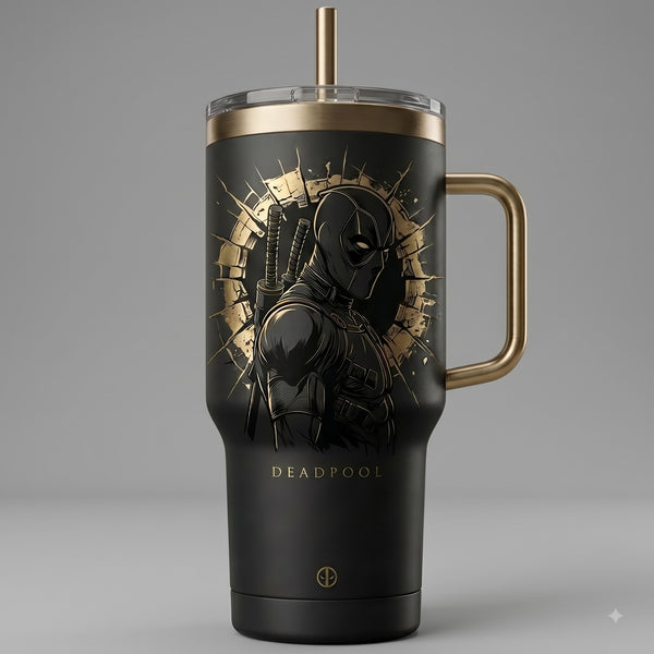 DP Gilded Fracture - Matte Black Statement Tumbler - main