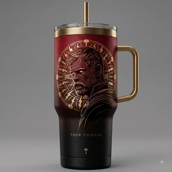Thor - Gilded Runework Portrait Tumbler - main