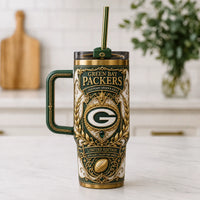 GB Gilded Crest - Heraldry Tumbler in Green and Gold
