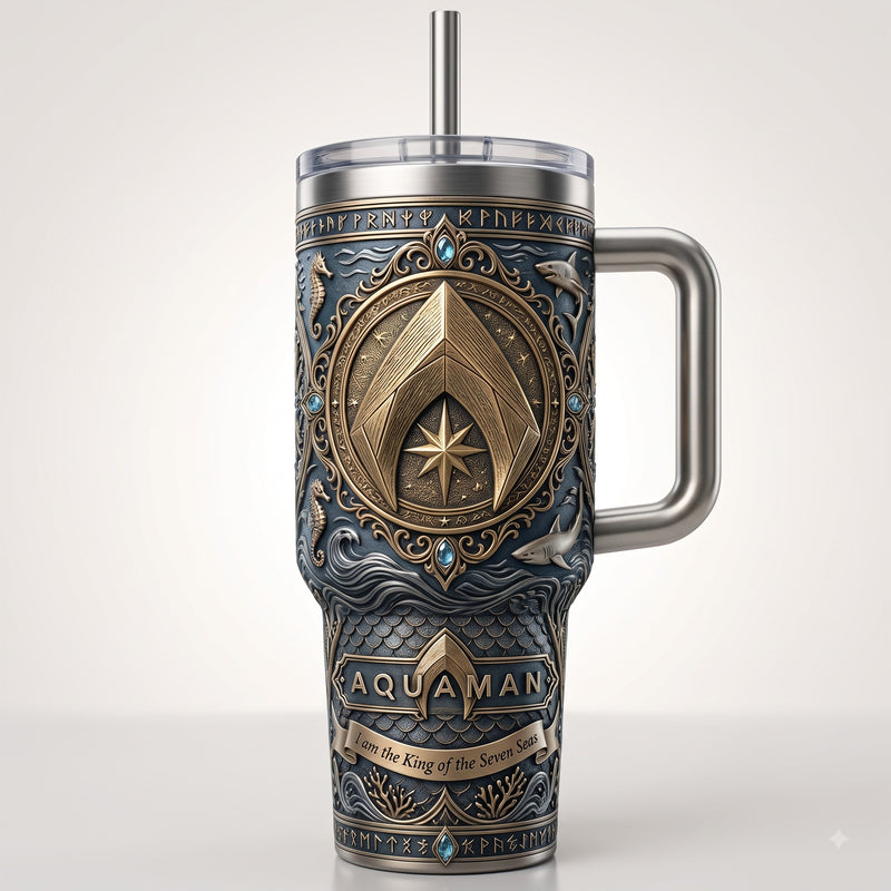 AQ Seven Seas Crest - Ornate Heraldic Tumbler