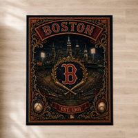 BOS Heritage Emblem - Ornate Ballpark Statement Rug