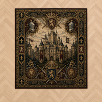 Heraldic Keep - Castle, Crown and Ordered Border