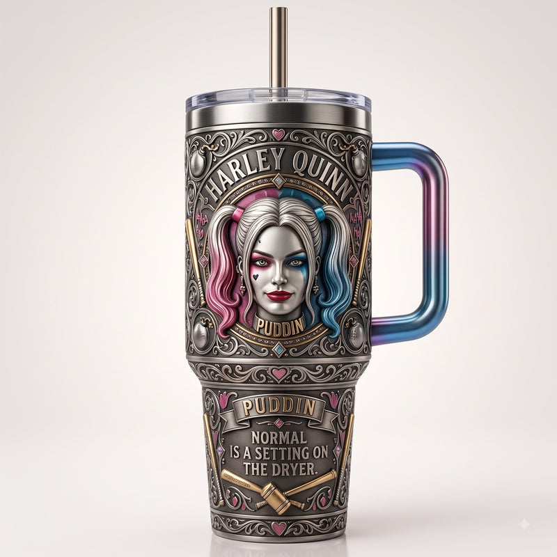 HQ Puddin - Ornate Relief Portrait Tumbler