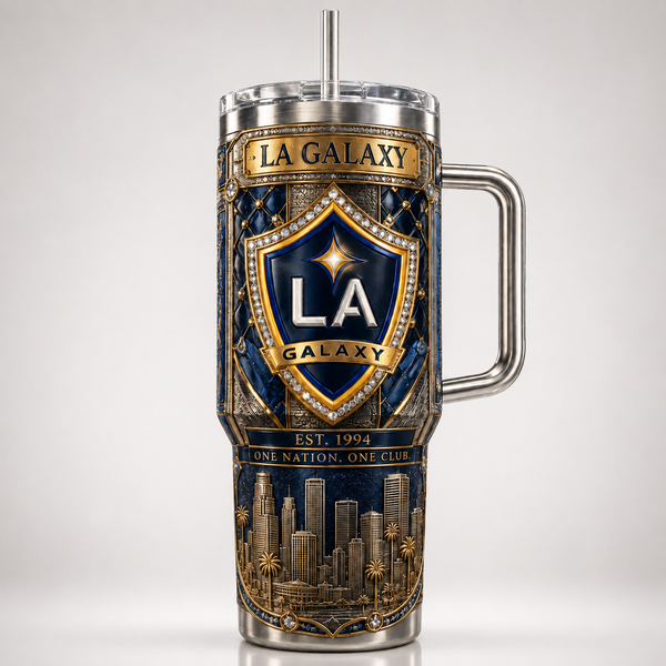 LA Crest Heraldry - Navy and Gold Tumbler - main