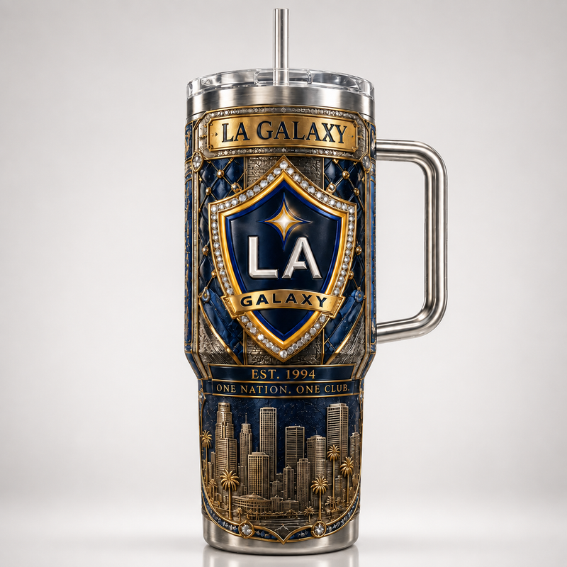 LA Crest Heraldry - Navy and Gold Tumbler