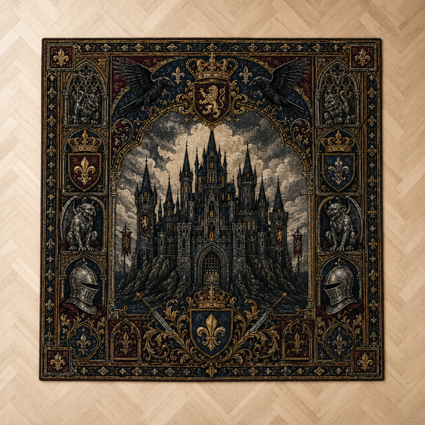 Gothic Keep - A Heraldic Study in Stone and Shadow - main