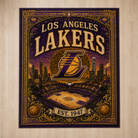LAL Gold Filigree Court - Vintage Poster Statement Rug