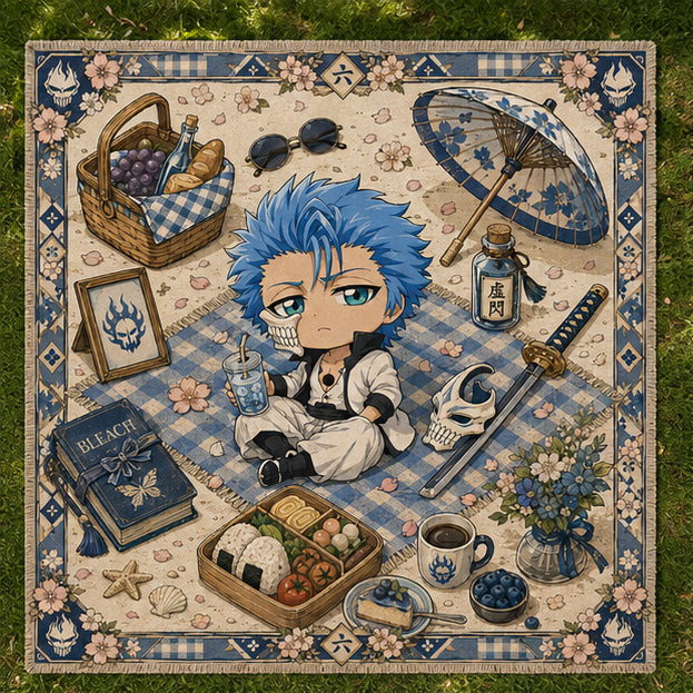 Grimmjow at Rest - Blue, Bone and Blossom Study - main