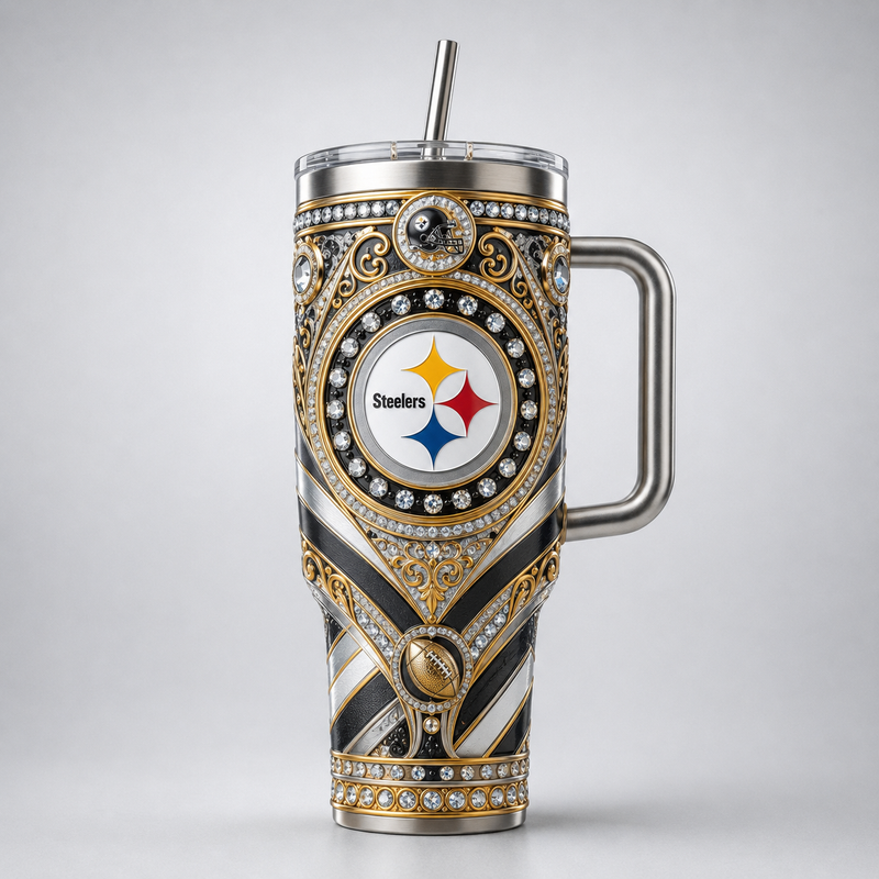 PIT Ornamental Crest Tumbler - Baroque Detail, Bold Presence