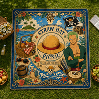 Straw Hat Picnic - Zoro Coastal Medallion Rug