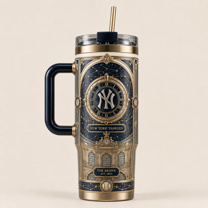 NYY Clockwork Facade - An Ornate Study in Navy and Gold