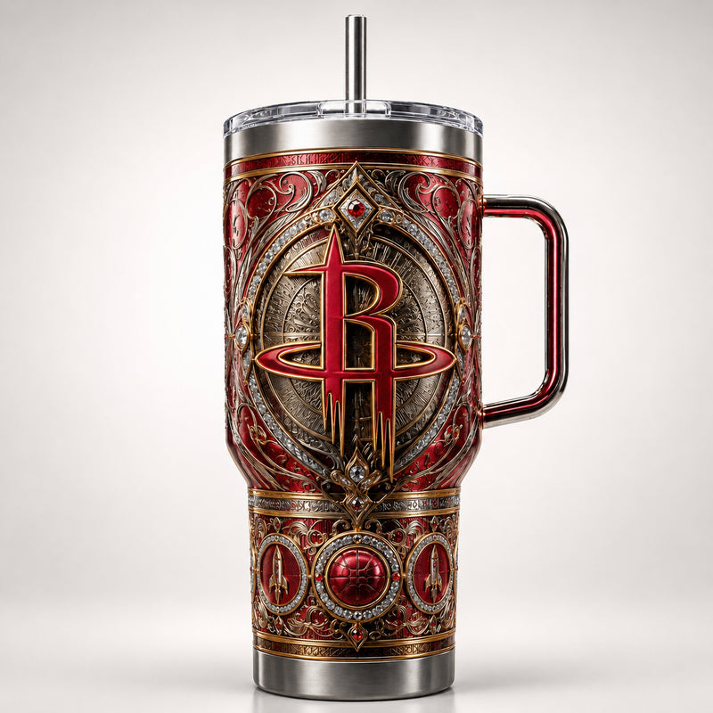 Crimson Regalia - HOU Ornamental Crest Tumbler