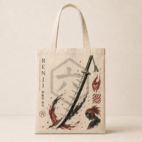 Renji - Ink Brush Blade and Sixth Division Kanji Tote
