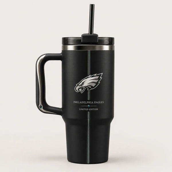PHI Midnight Emblem - Black Tumbler With Quiet Confidence - main