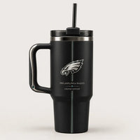 PHI Midnight Emblem - Black Tumbler With Quiet Confidence