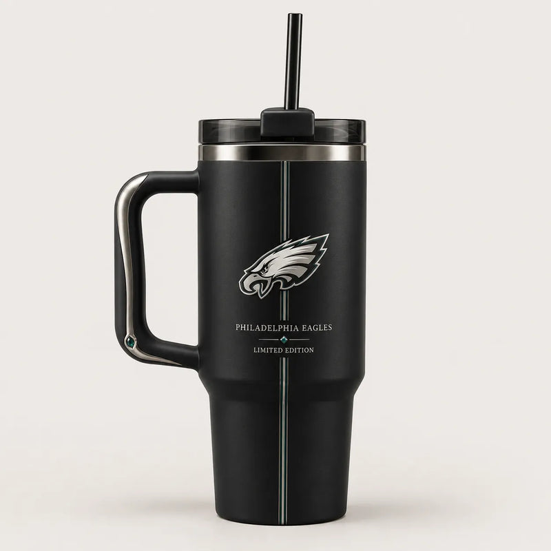 PHI Midnight Emblem - Black Tumbler With Quiet Confidence