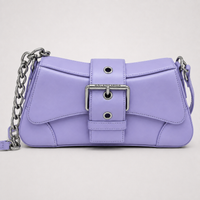 BL Lilac Calm - Buckle-Front Statement Handbag
