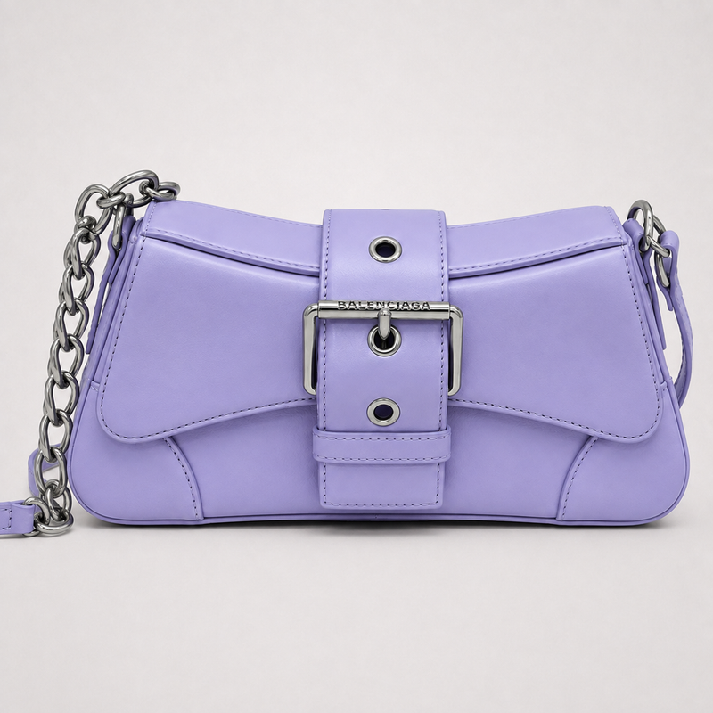 BL Lilac Calm - Buckle-Front Statement Handbag