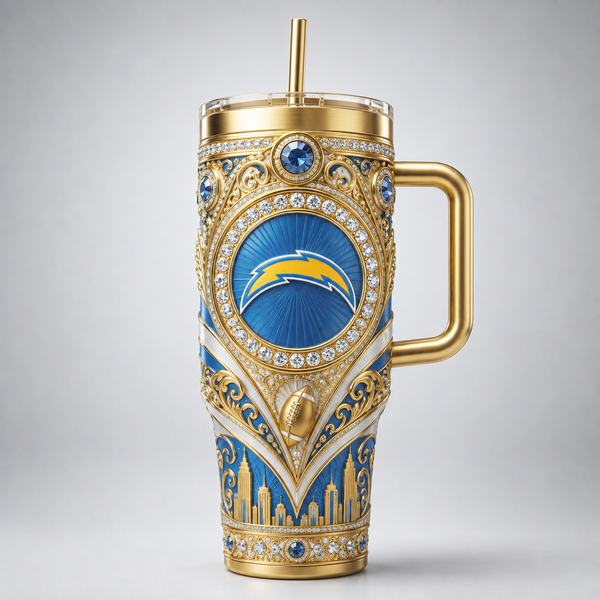 Gilded Bolt - LAC Medallion Tumbler in Blue and Gold - main